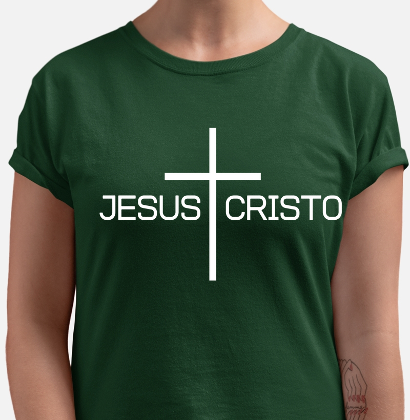 Camisa Verde Jesus Cristo