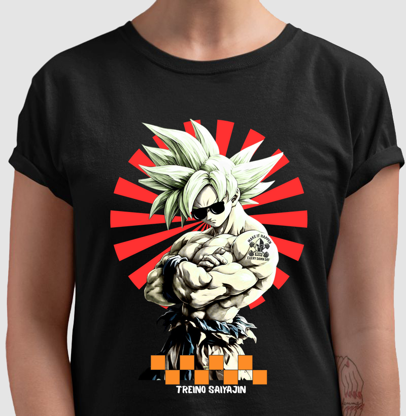 CAMISETA TREINO SAIYAJIN – EDIÇÃO LIMITADA