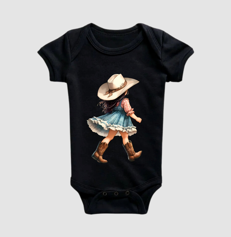 Pequena Cowgirl Cabelo preto - Body
