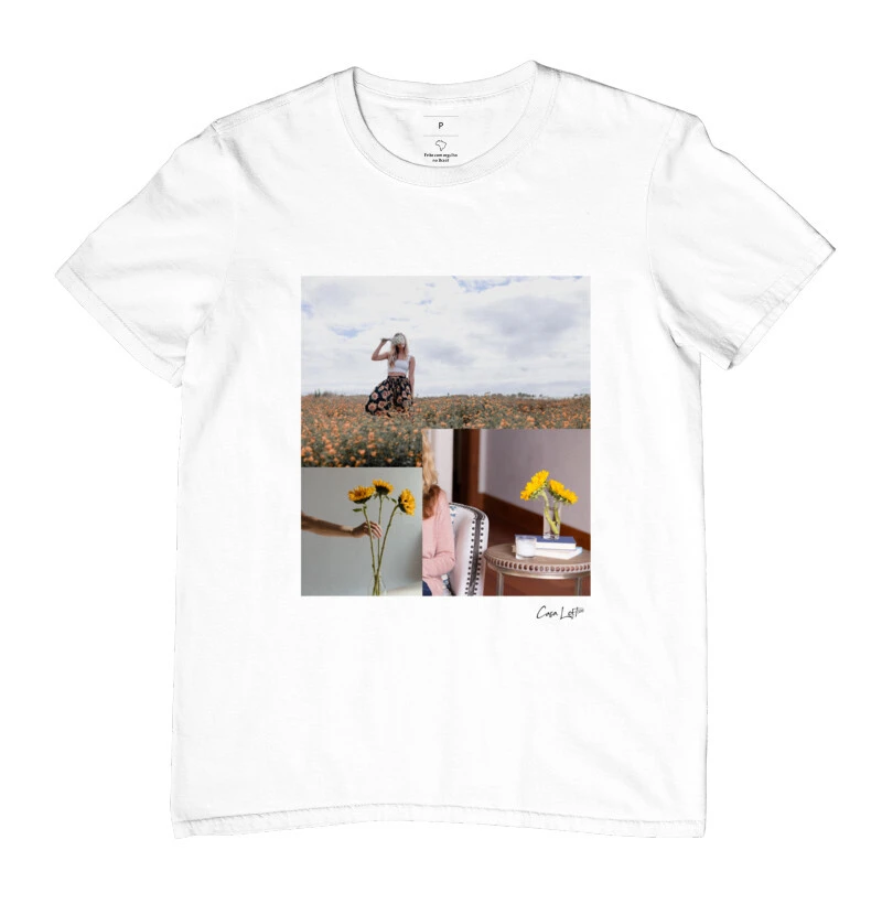 Camiseta Decorando com Girassol cl320