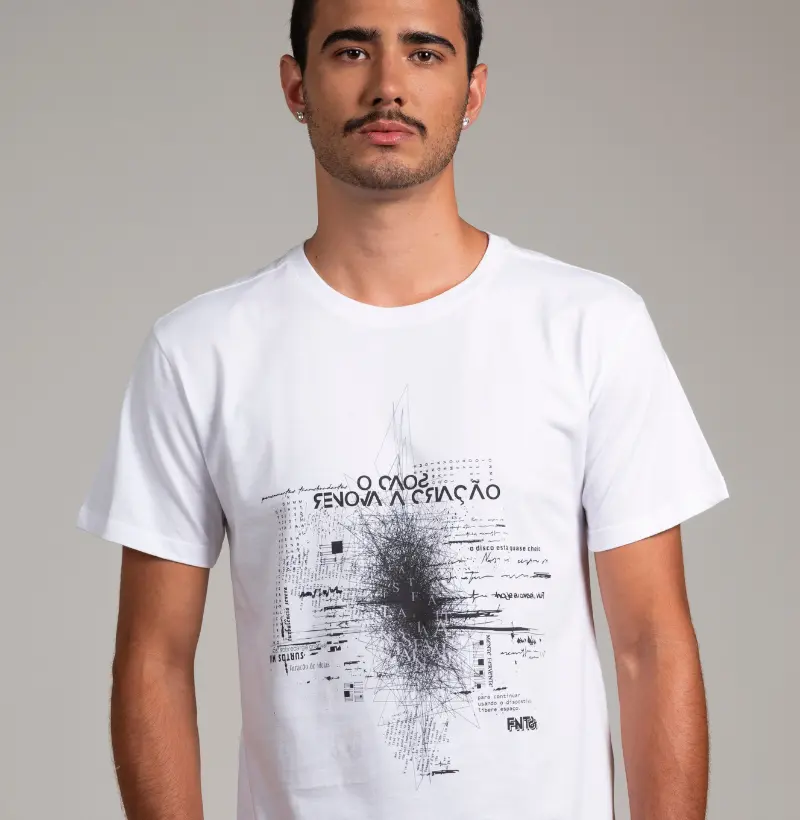 T-SHIRT "CAOS" / O CAOS RENOVA A CRIAÇÃO