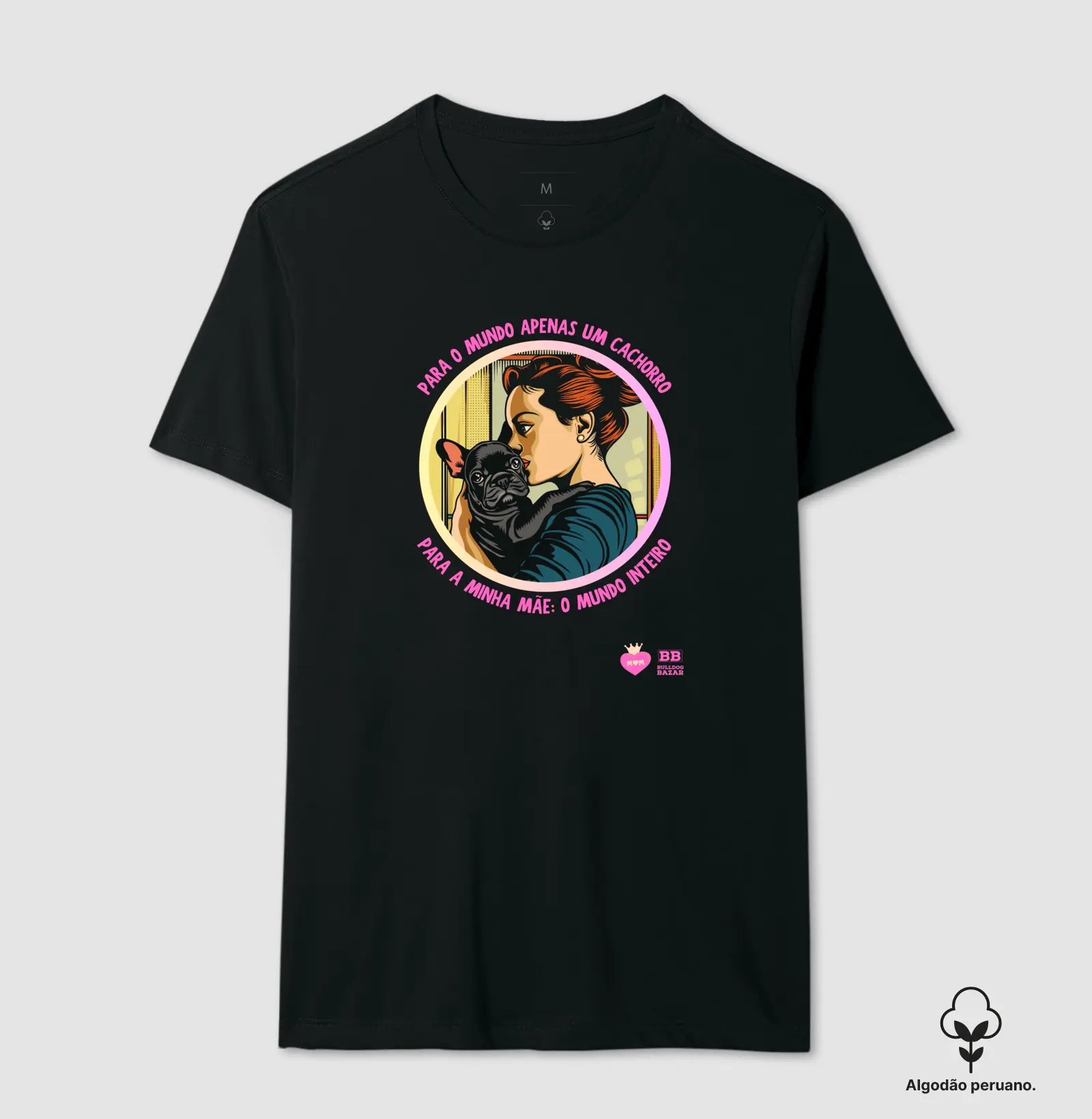 Camiseta Premium Bulldog Frances "Mundo Inteiro"