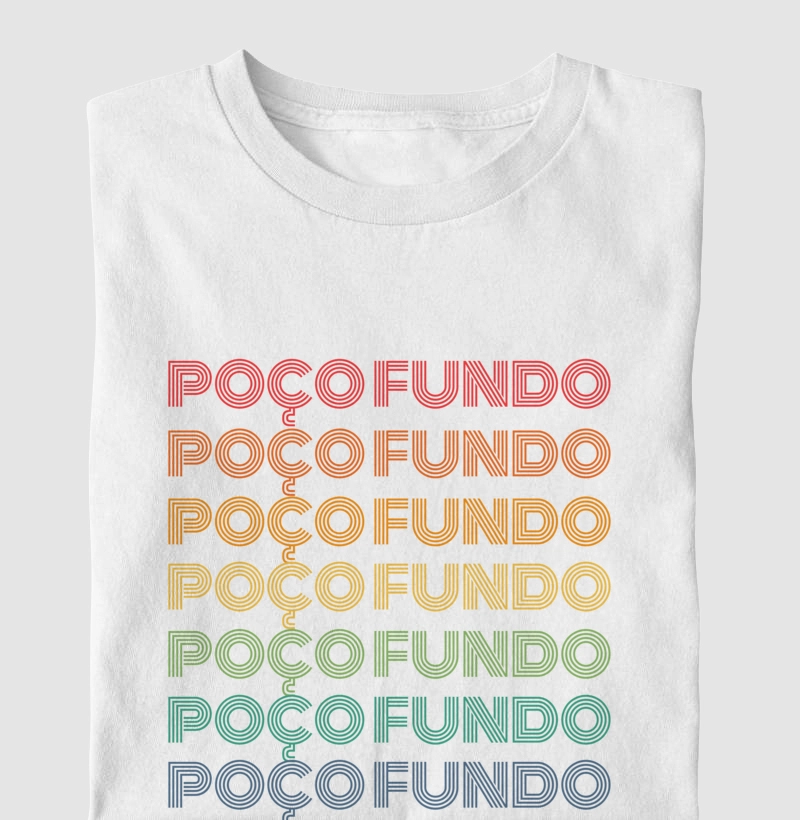 Poço Fundo Letreiro Retrô