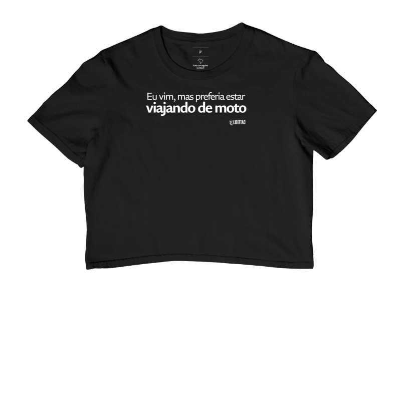 Cropped Preferia estar viajando