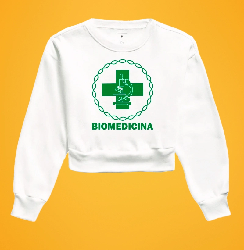 Moletom Cropped Símbolo da Biomedicina