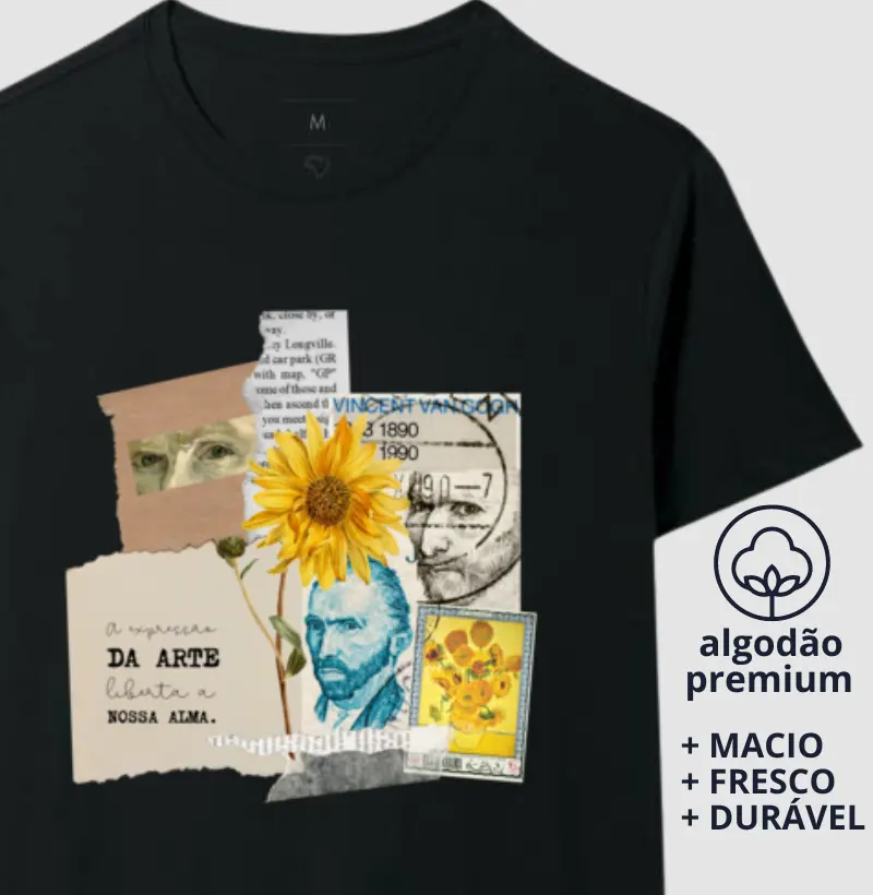 Camiseta A Expressão da Arte Liberta nossa Alma 