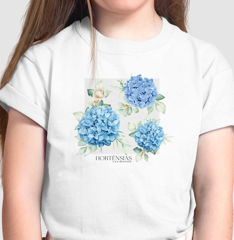 T-shirt Hortênsias