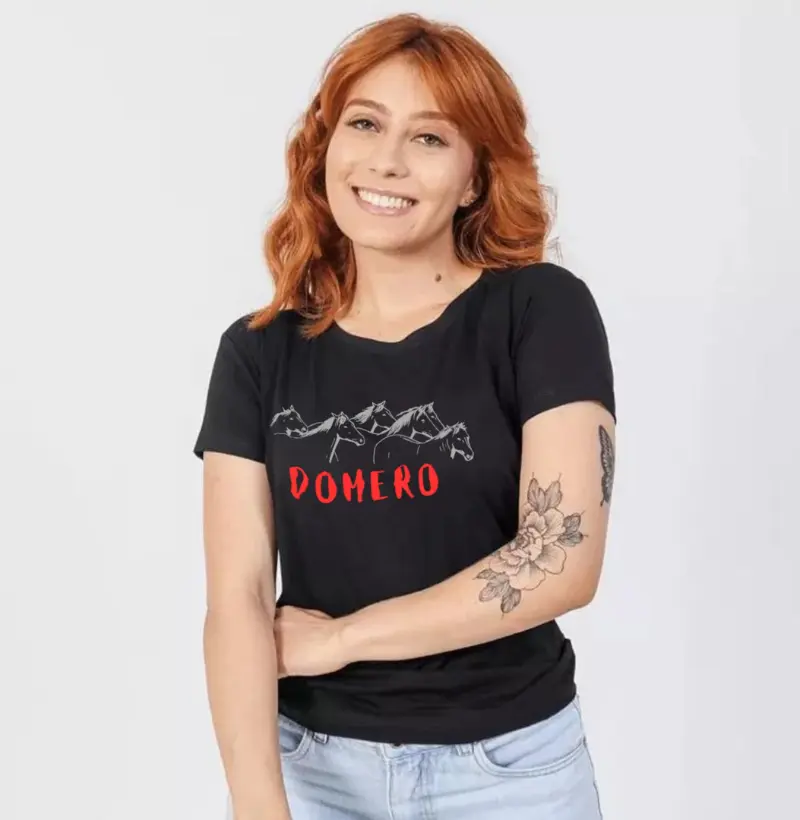 camiseta feminina tropilha domero
