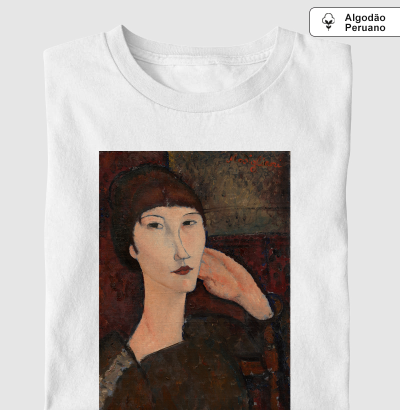 Amedeo Modigliani's Adrienne (Woman with Bangs) (1917)