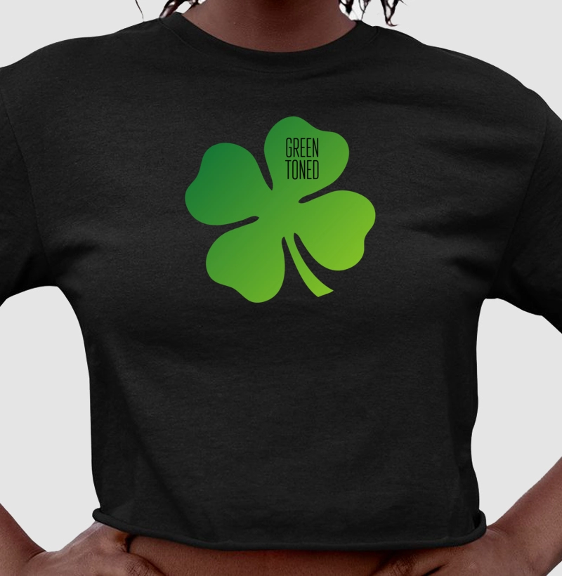 Camiseta Cropped Green Clover