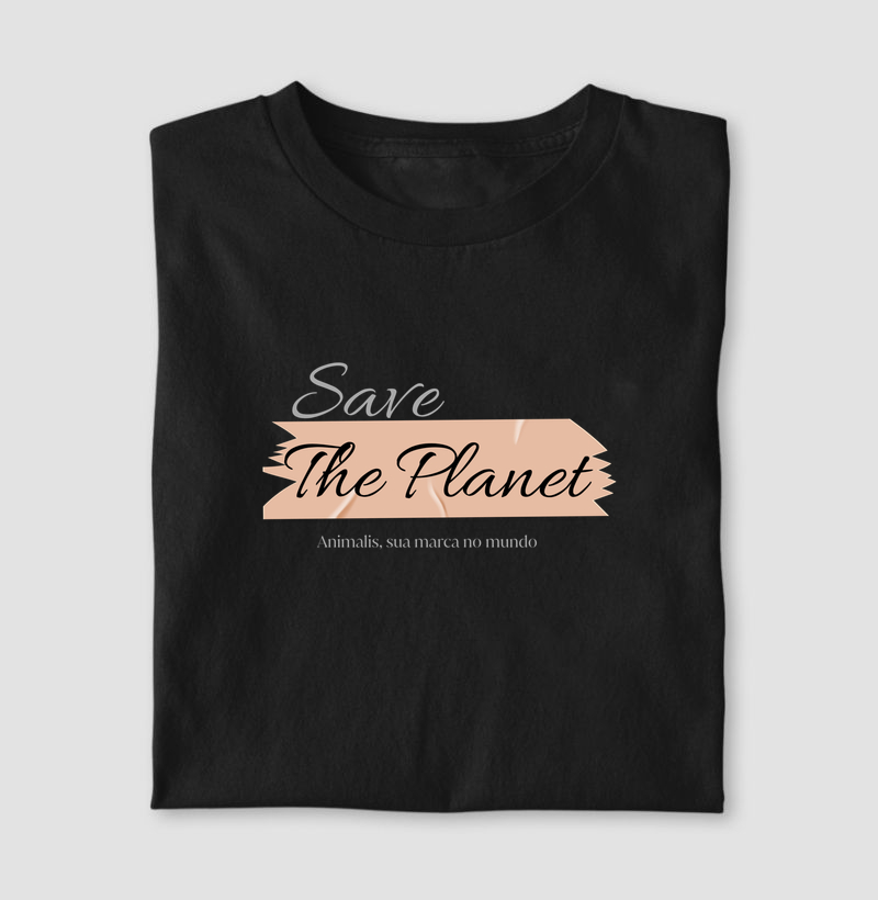 Camiseta Animalis 100% Algodão Save The Planet