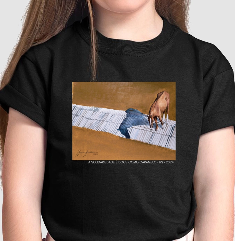Camiseta Infantil Cavalo Caramelo