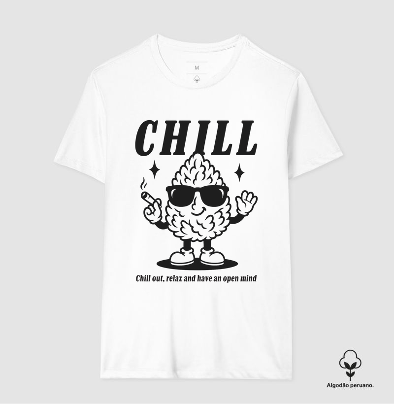 Camiseta algodão peruano - Chill Bud
