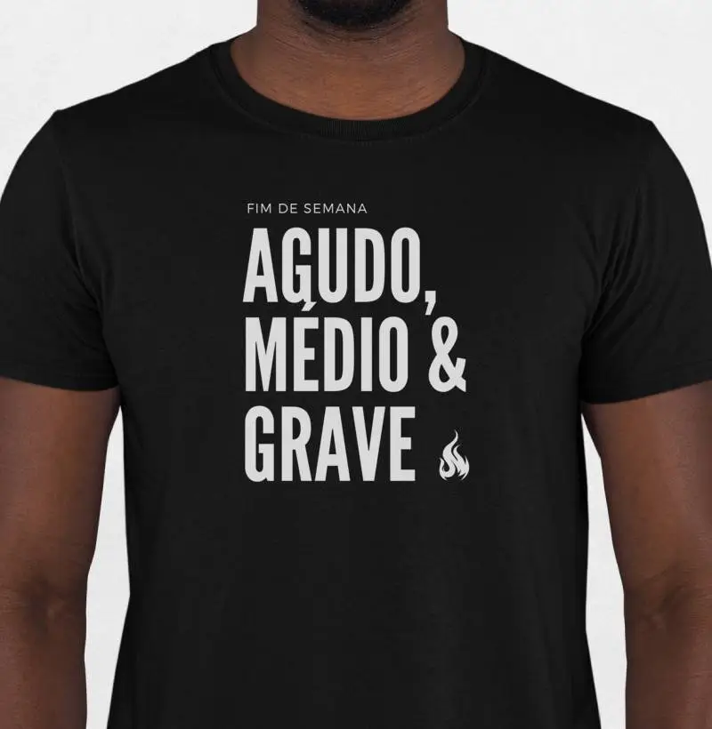 Camiseta agudo, médio e grave