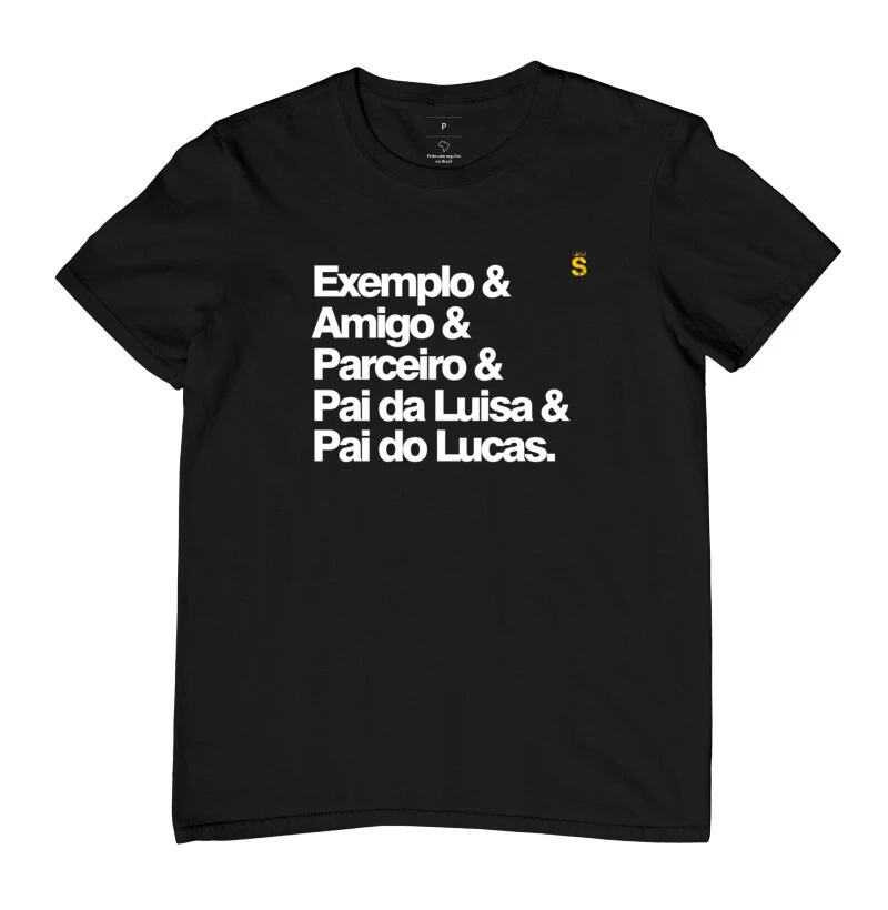 Exemplo &Amigo &Parceiro &Pai da Luisa &Pai do Lucas.