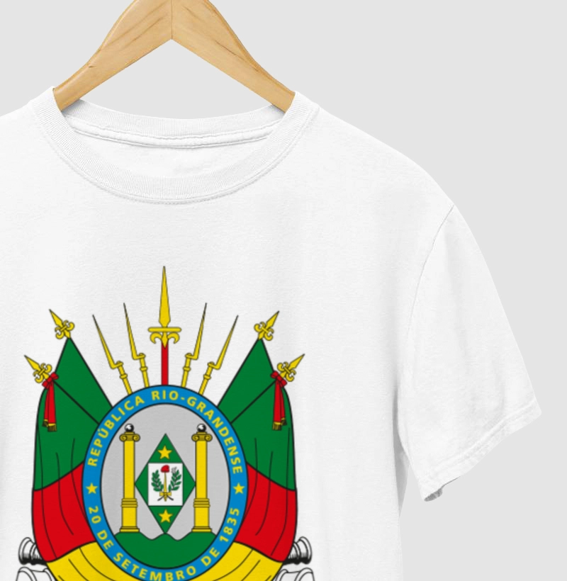 CAMISETA "BRASÃO DO RIO GRANDE" - Coleção Estados Brasileiros