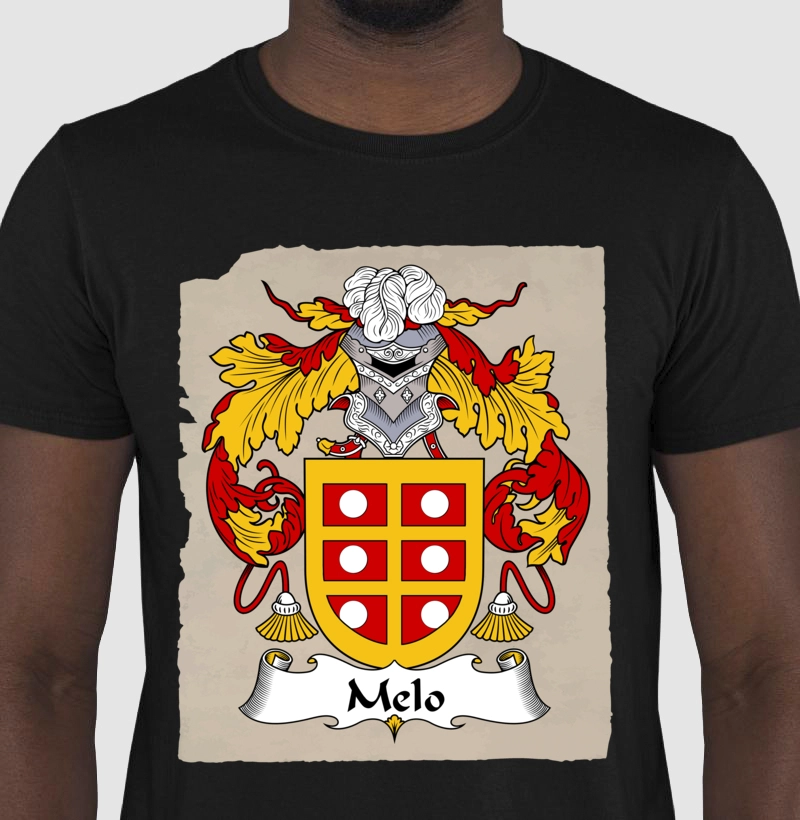 Camiseta Brasão Família Melo Símbolo Heráldico