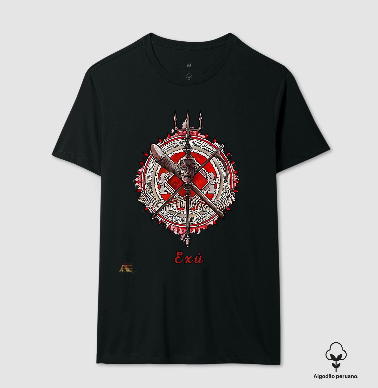 Camiseta Aruanda ê Armas de Exú Movimento e Proteção em 100% Algodão