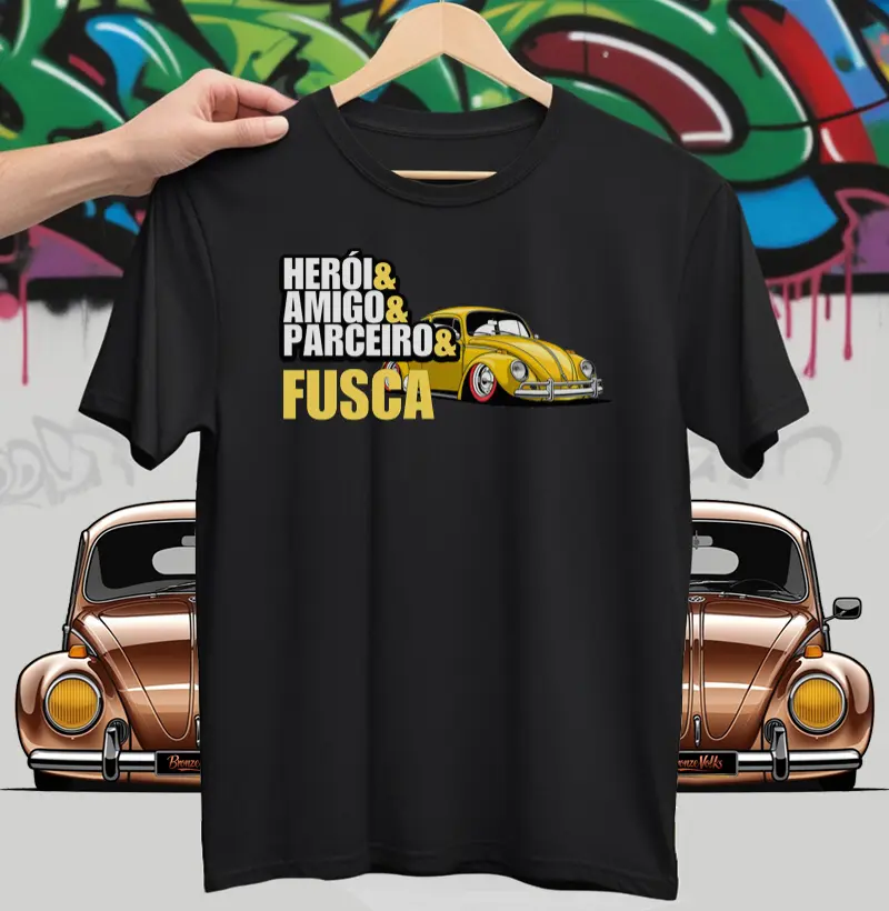 Camiseta Fusca Heroi amarela