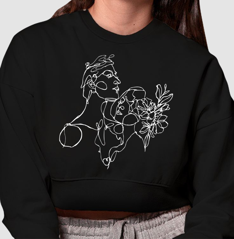 Cropped Moletom Love Vibe