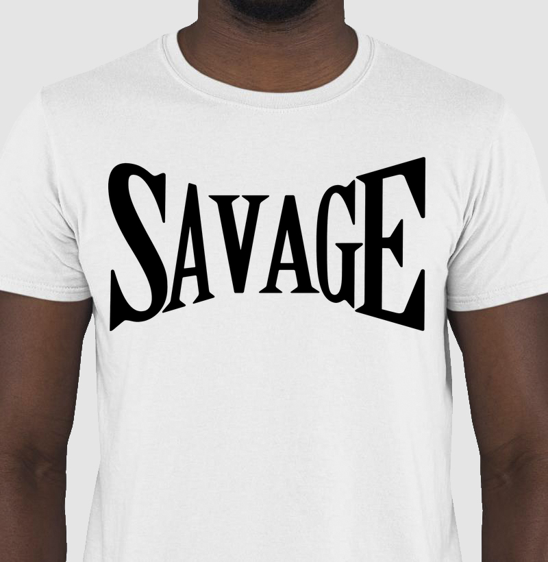 camiseta savage white