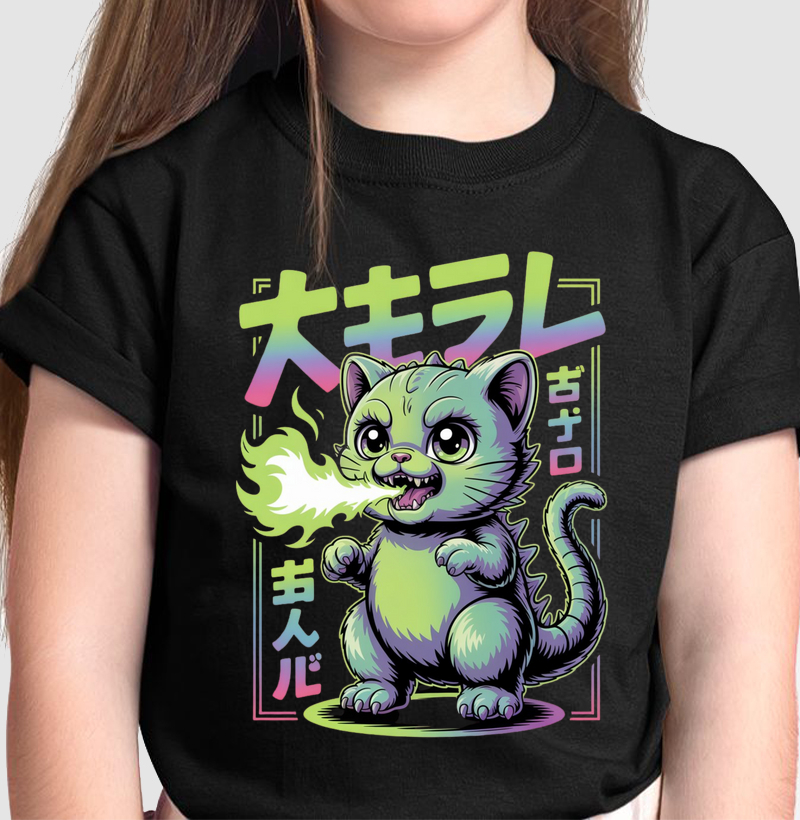 Camiseta "Neko-Kaiju" - O Monstrinho 