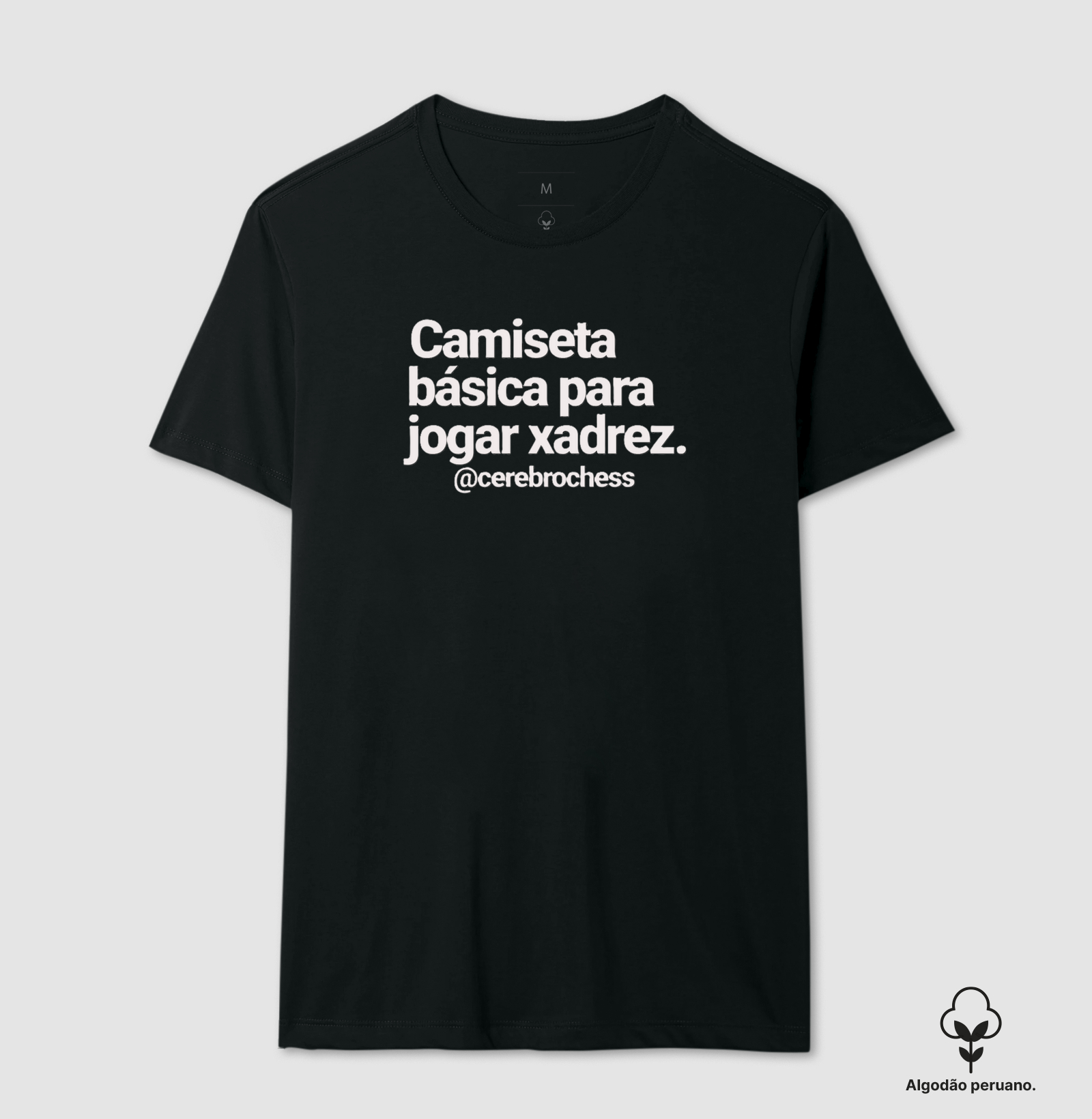 Camiseta básica para jogar xadrez