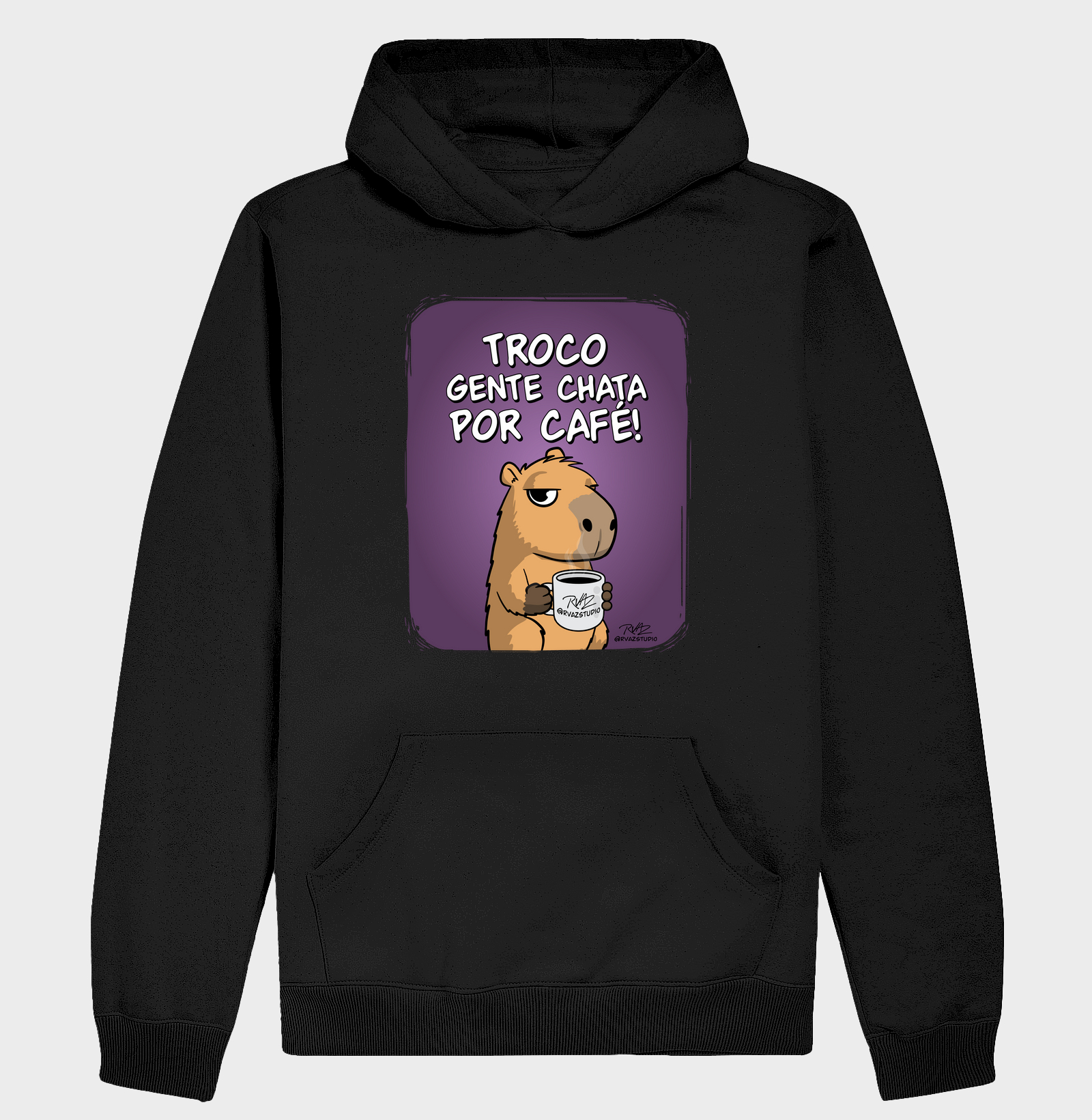 Camiseta Capivara Troco por Café