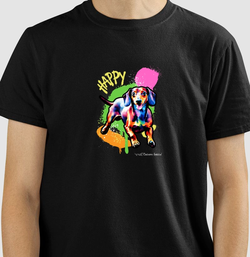 Camiseta Cachorro Salsicha - casual CS006AZ