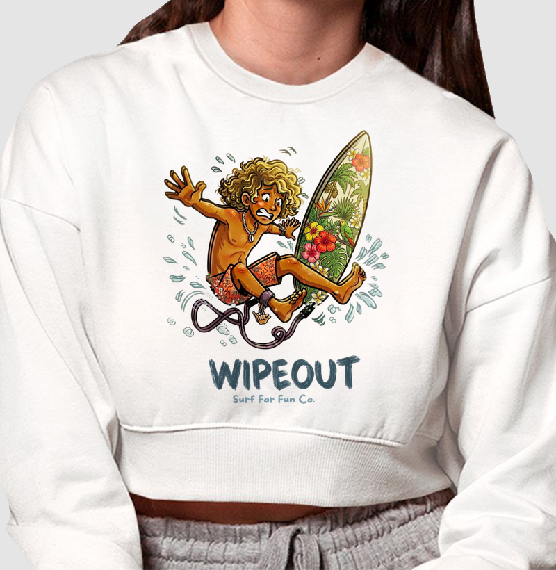 Estampa Exclusiva Surf "WIPEOUT" - Camiseta Masculina de Alta Qualidade | Surf For Fun Wear