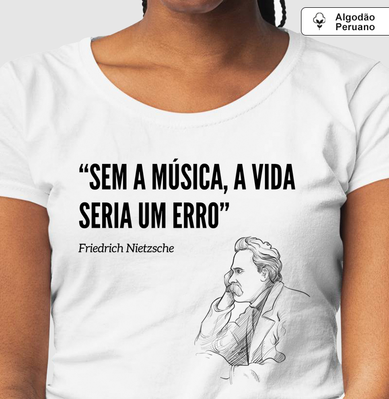 Camiseta em Algodão Peruano Nietzsche