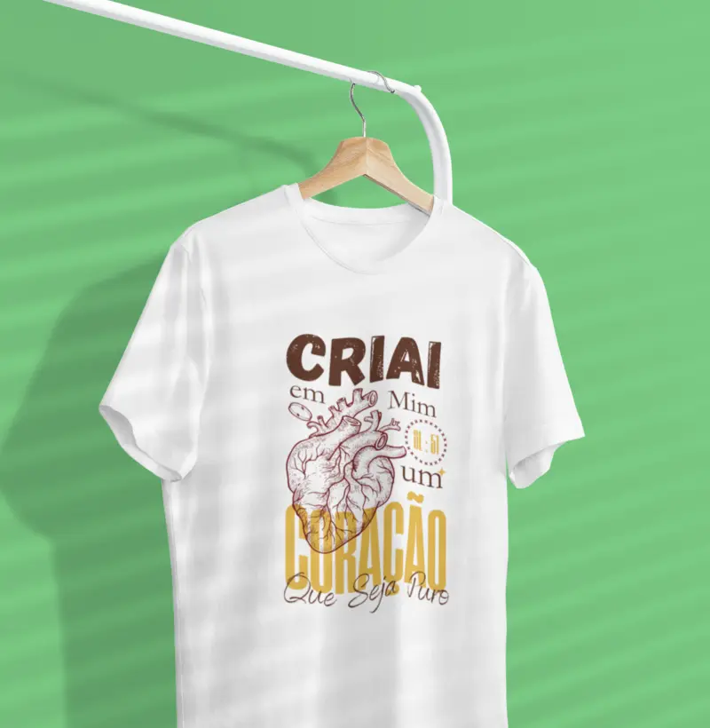 Camiseta Criai em Mim um Coração Puro