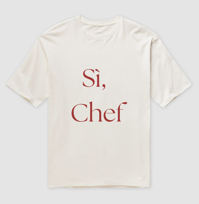 Camiseta Oversized Sì, Chef
