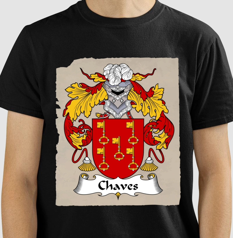 Camiseta Brasão Família Chaves Símbolo Sobrenome