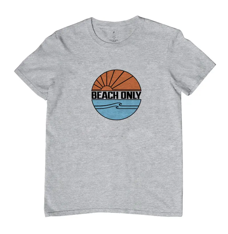 Camiseta Sunset Estampa Grande Cinza