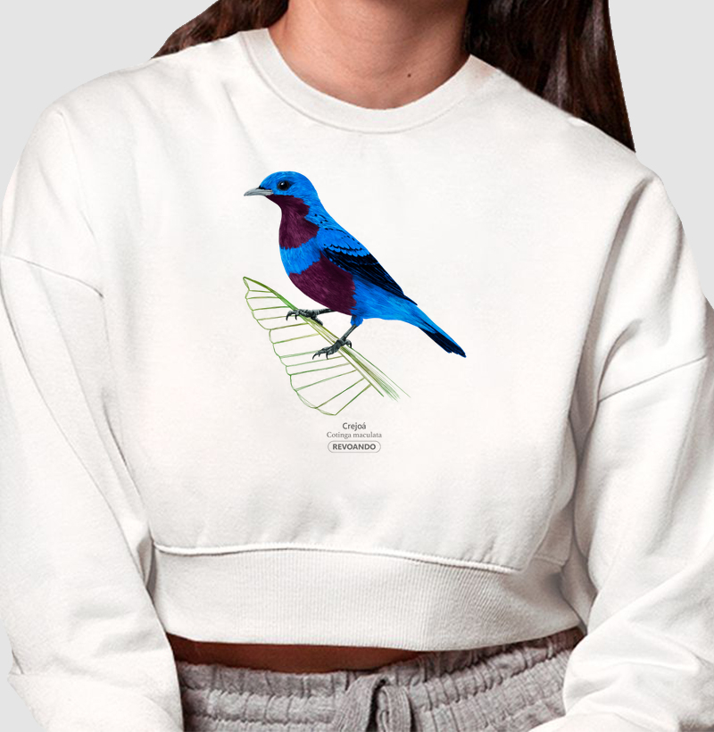 Inky Aves - Crejoá - Moletom Cropped