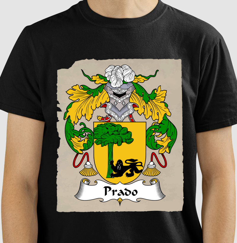 Camiseta Brasão Família Prado Heráldica Brasões 