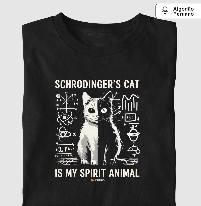 Camiseta Algodão Peruano Schrödinger Vibes