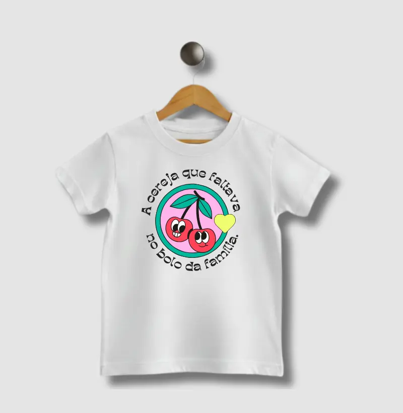 Camiseta Infantil Cereja do Bolo