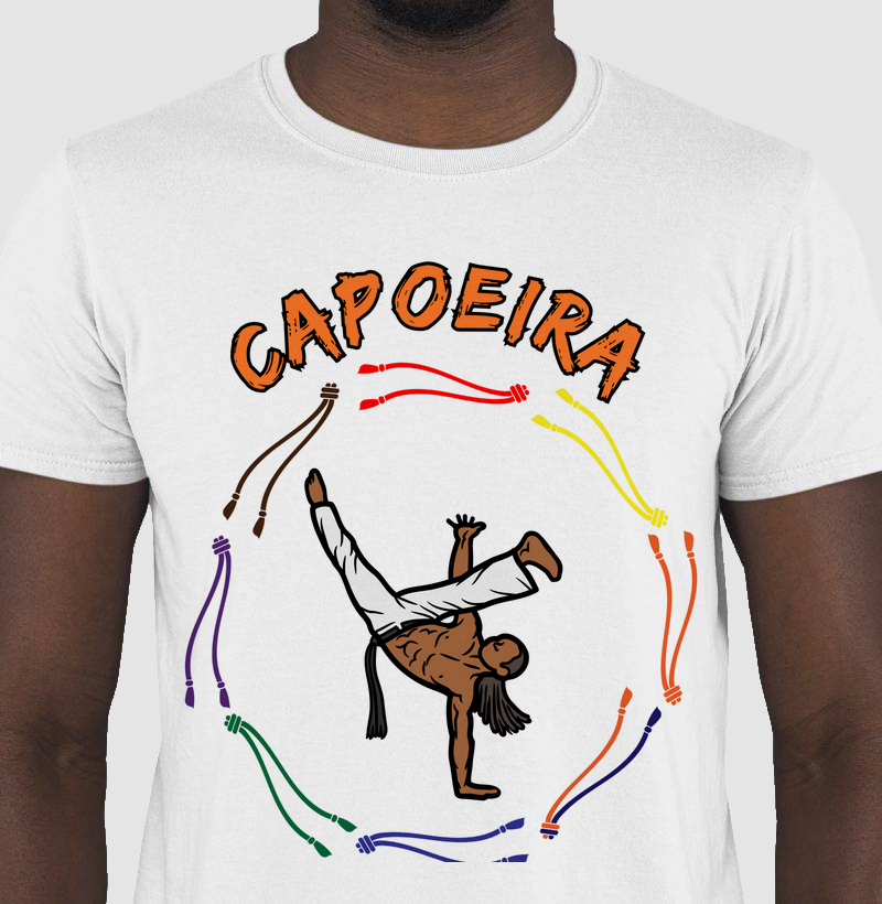 Camiseta pra capoeira Graduações de corda 100% Algodão