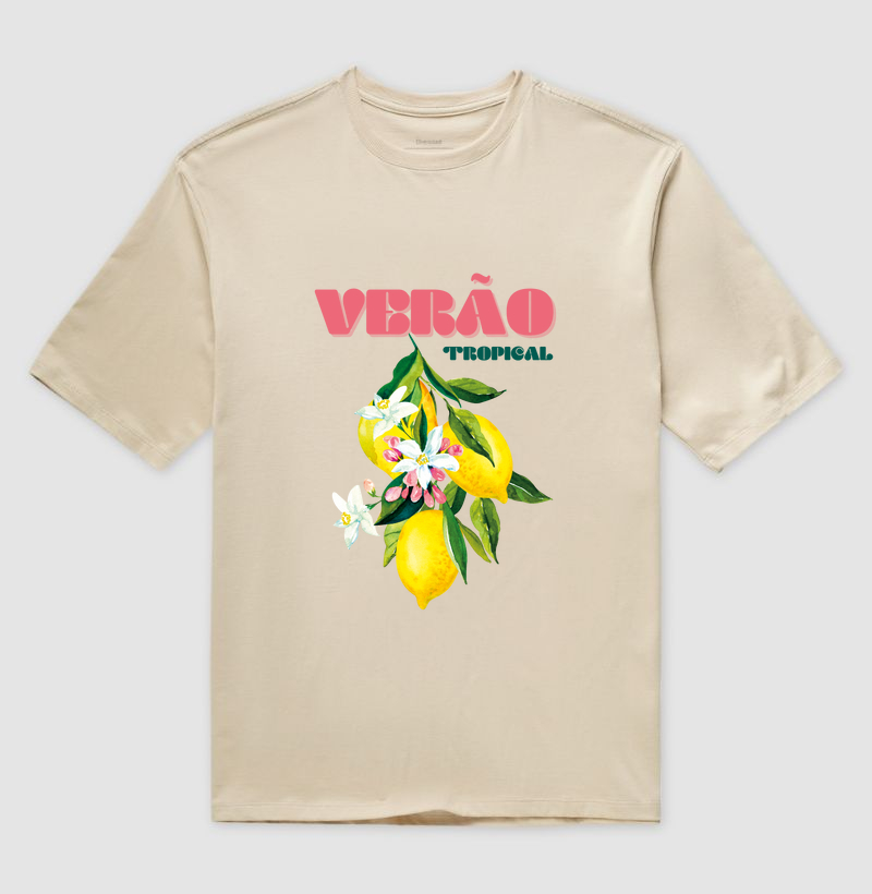Camiseta Oversized - Verão Tropical