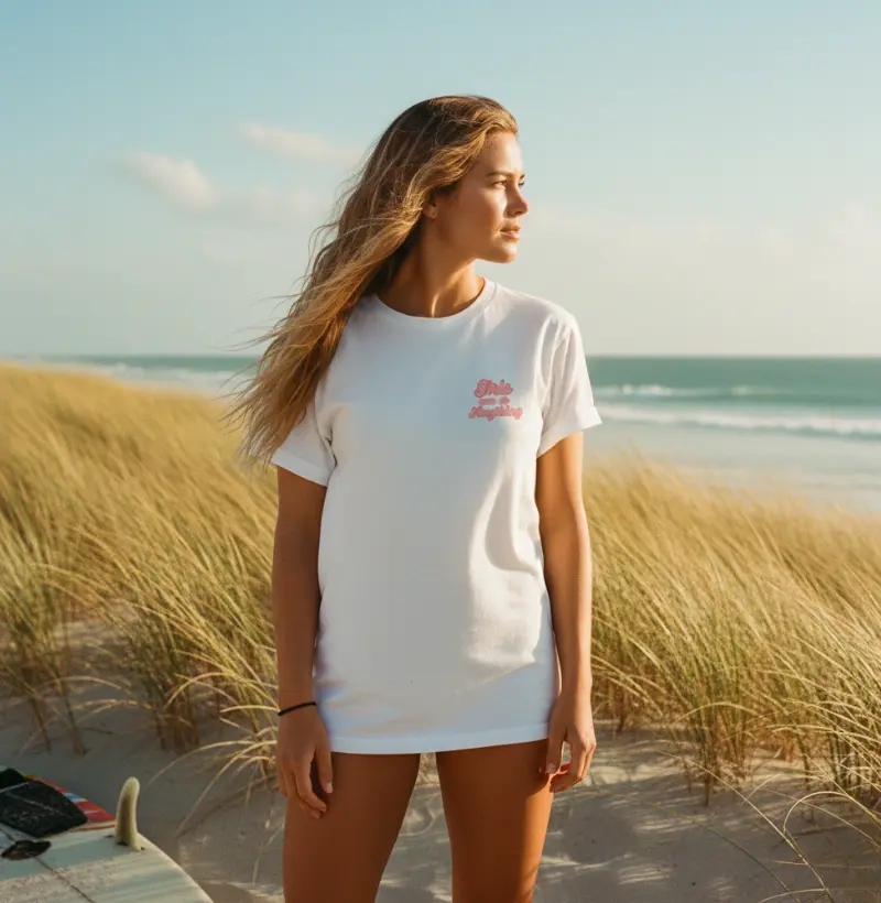 Camiseta  | Girls Can Do Anything (Bolso) - Surf For Fun Wear
