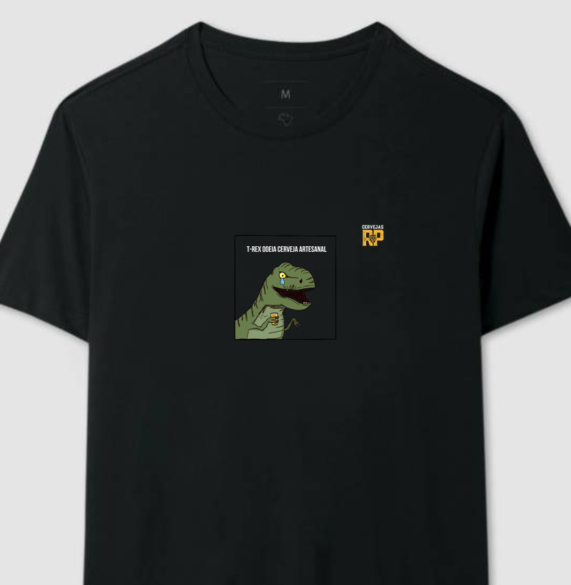 Camiseta T-Rex Odeia Cerveja Artesanal