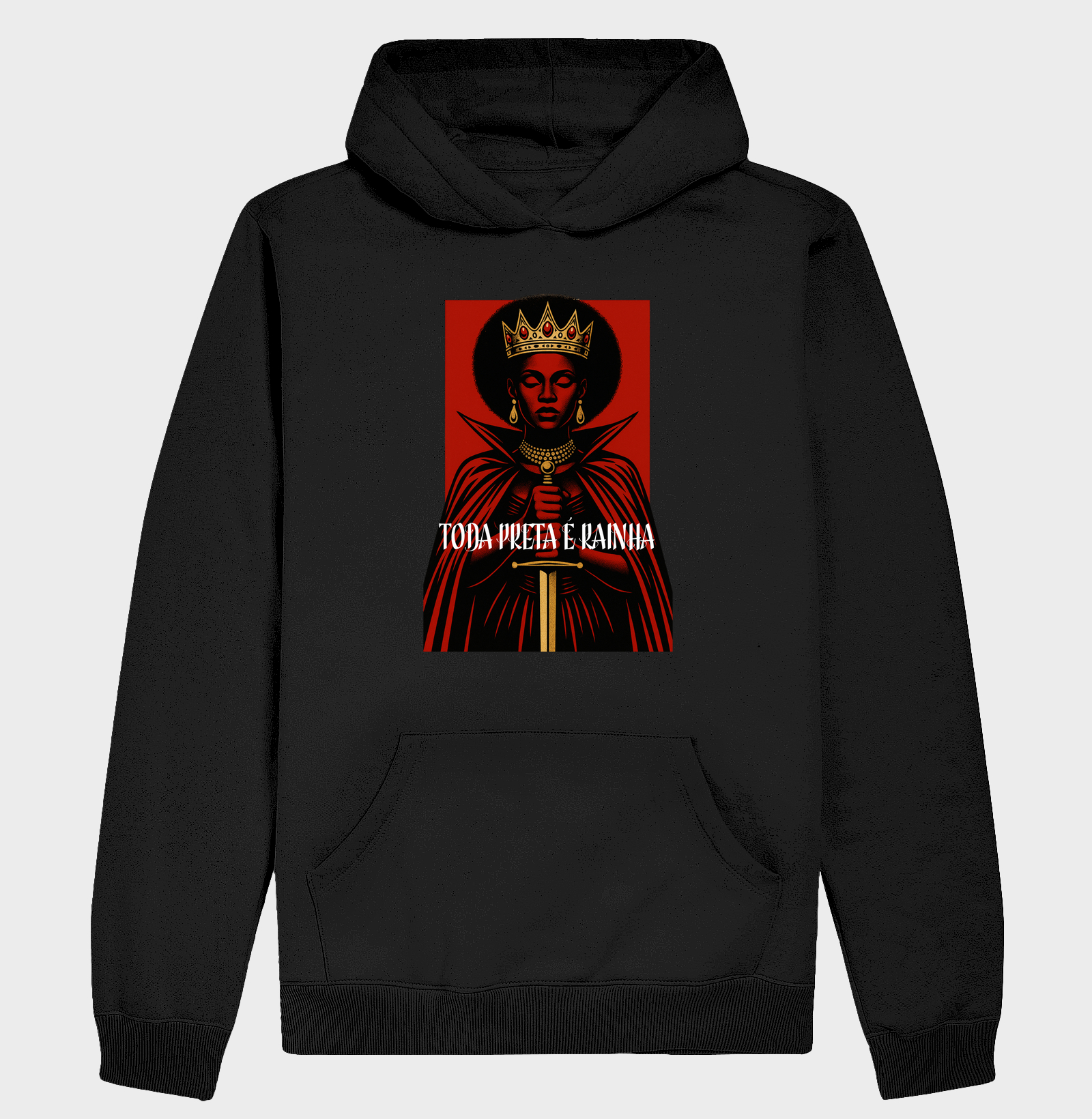 Camiseta Original Toda Preta é Rainha