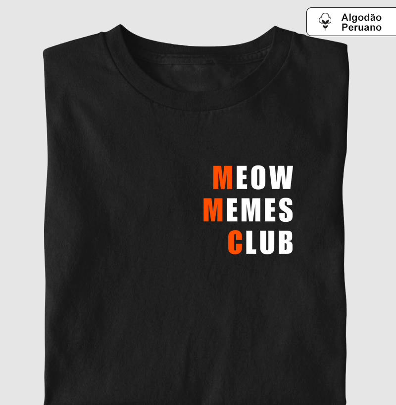 Camiseta, Algodão Peruano, Meow Memes Club
