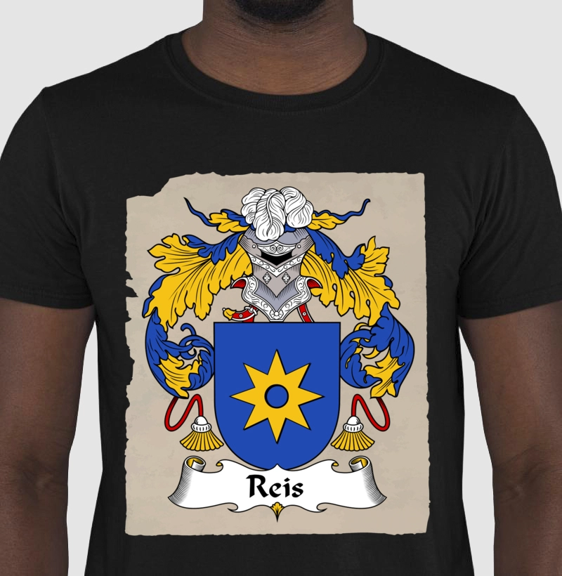Camiseta Brasão Família Reis Sobrenomes Símbolos 
