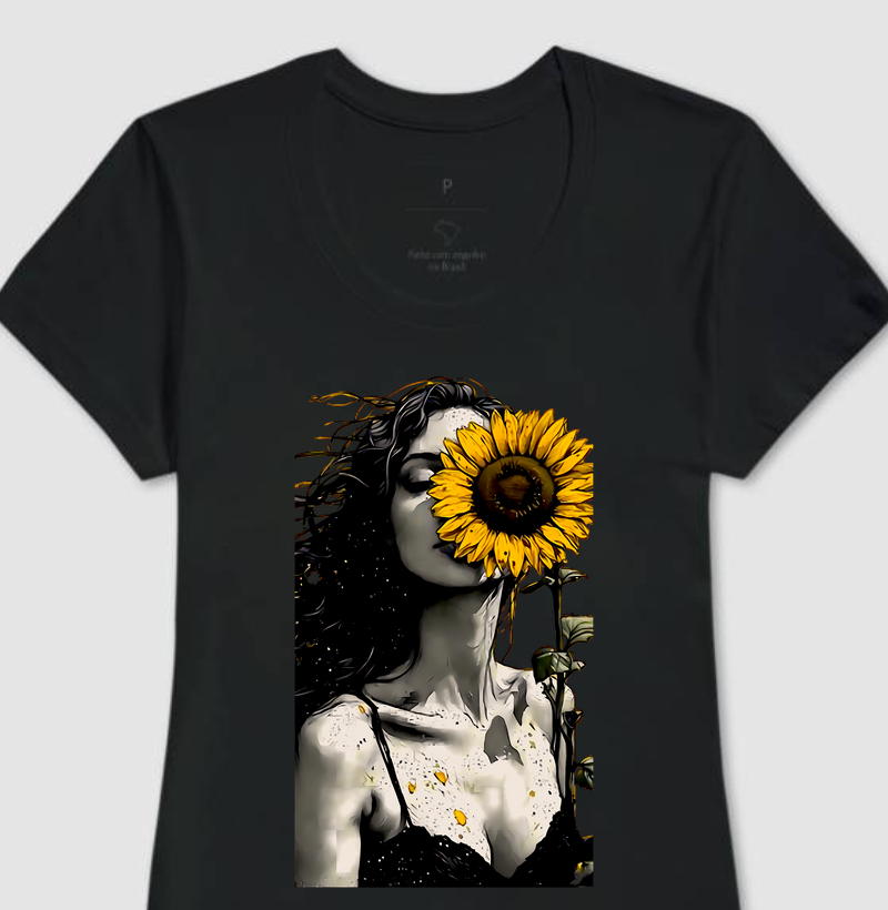 Camiseta Feminina Sunflower, Girassol