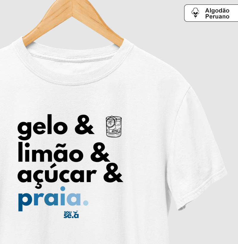 gelo, limão, açucar e praia