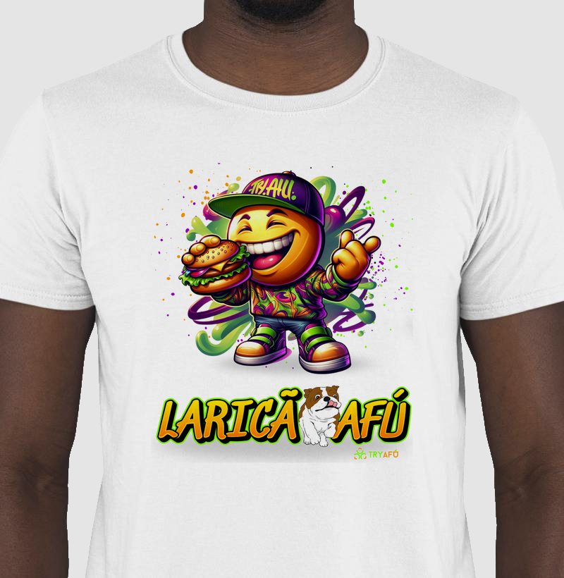 Camiseta Estampada Larica Afú: Arte de Rua, Estilo com Estampa Exclusiva.