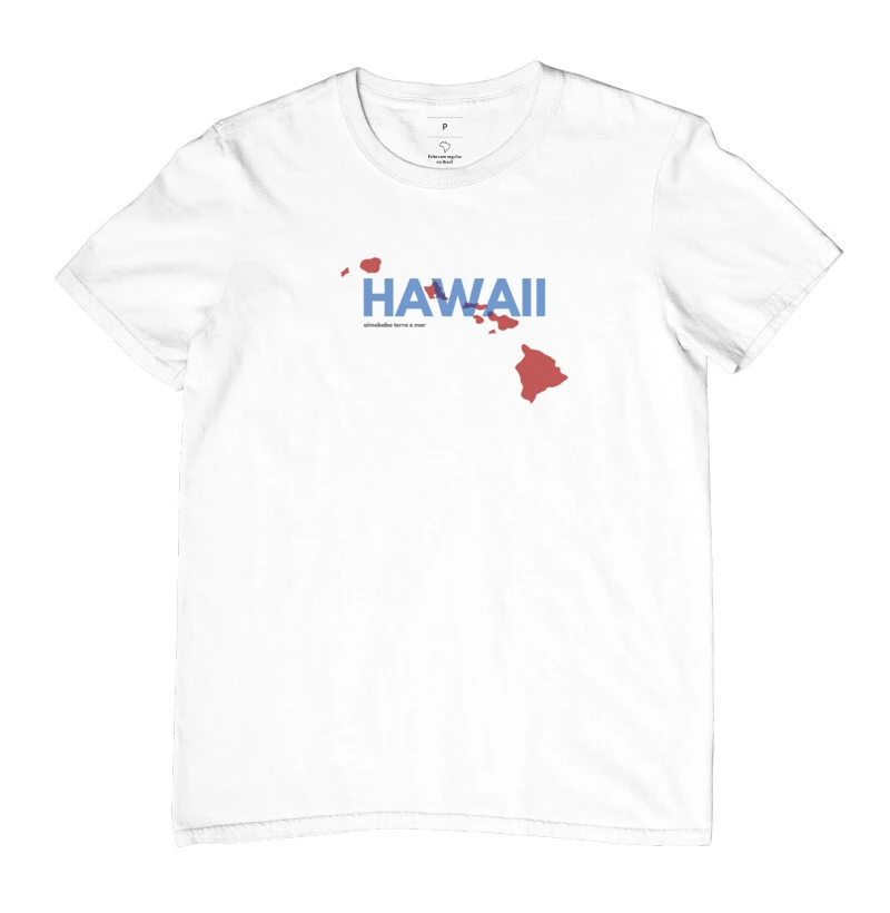 Camiseta Aimobaba Hawaii masculina branca